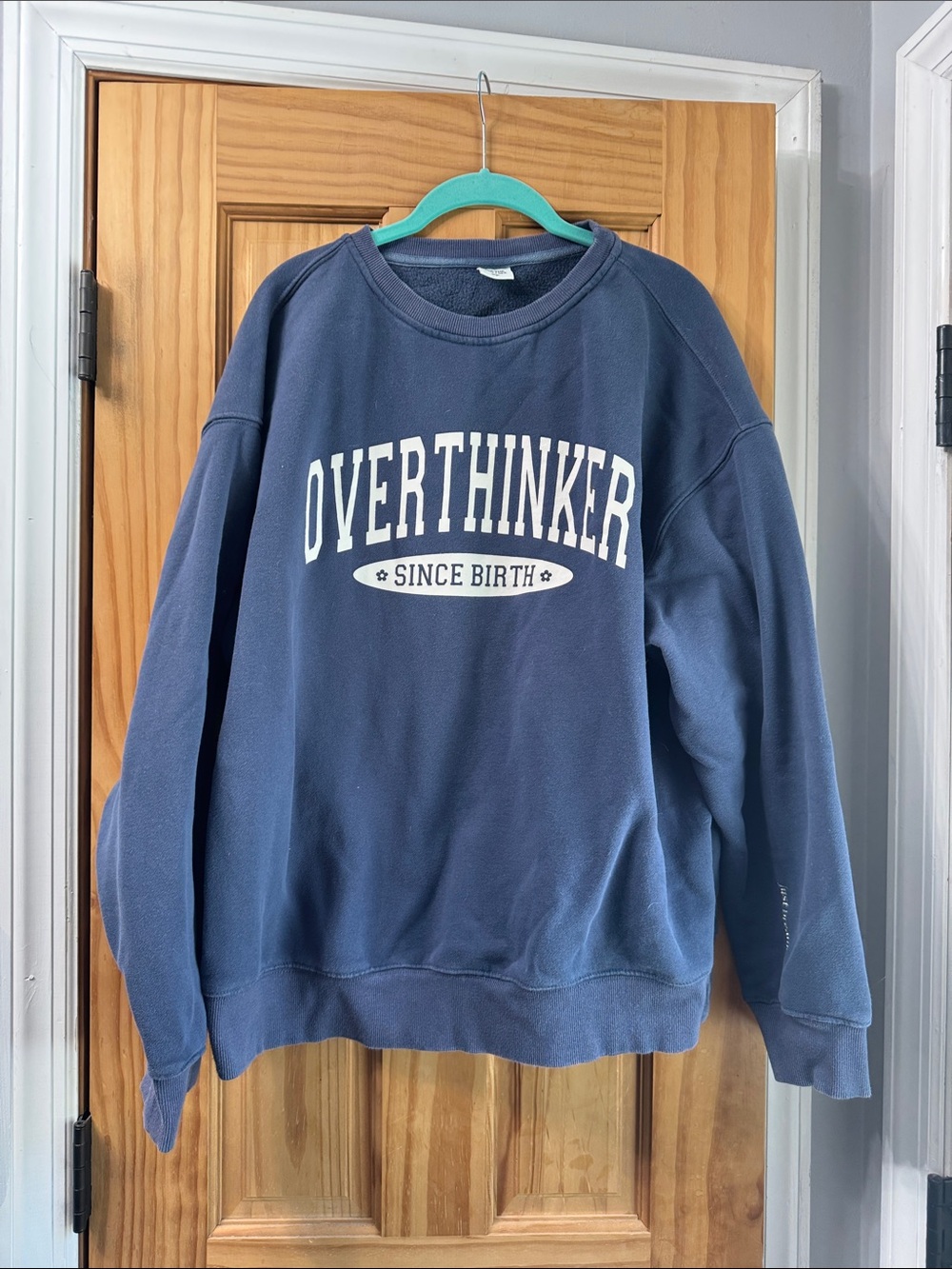 Overthinker Pullover Sweatshirt - Navy